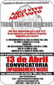 Se lanza la campaña «Aquí vivo, aquí voto»