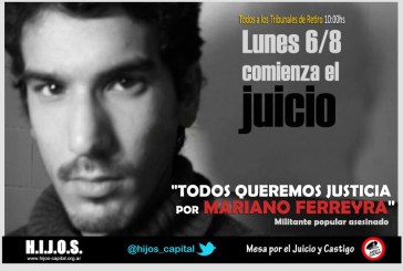 Comienza el juicio por Mariano Ferreyra – Video de convocatoria de la HIJOS Capital y la Mesa por el Juicio y Castigo