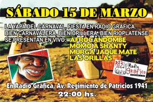 Yapa de Carnaval – Sábado 15 de Marzo