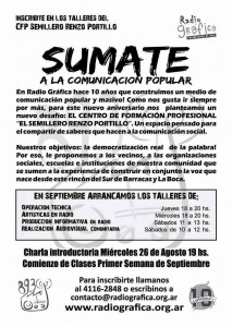 Sumate a los cursos de Radio Gráfica