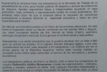 «El diario La Nación tiene que comprobar que está en crisis»